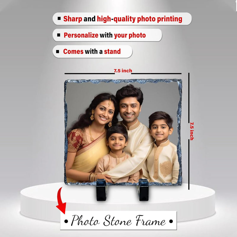 Housewarming Gift Combo Set- Custom Stone Frame & Plant Pot