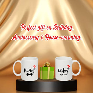 Ceramic Couple Coffee Mug Set for Gifting.