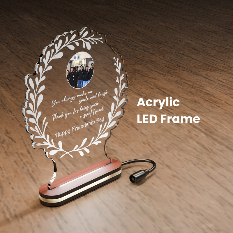 Custom Acrylic LED Photo Frame with Unique Design – Best Gift for Valentine’s, Anniversary & Wedding