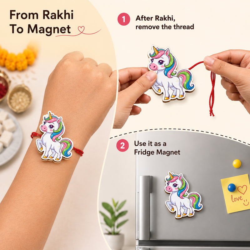 Customized 750 ML Aluminium Sipper Bottle with Name & Favourite Cartoon Print & Personalized Cartoon Caricature Rakhi (Copy)