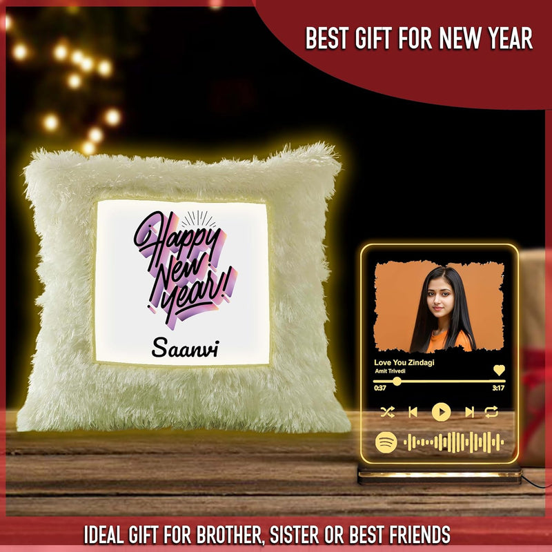 New Year Hamper - LED Cushion & Spotify Frame