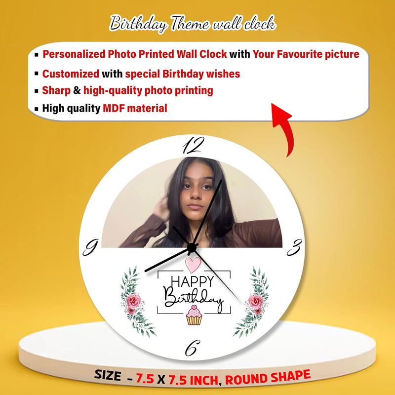 Birthday Combo: Personalized Steel Mug & Photo Wall Clock