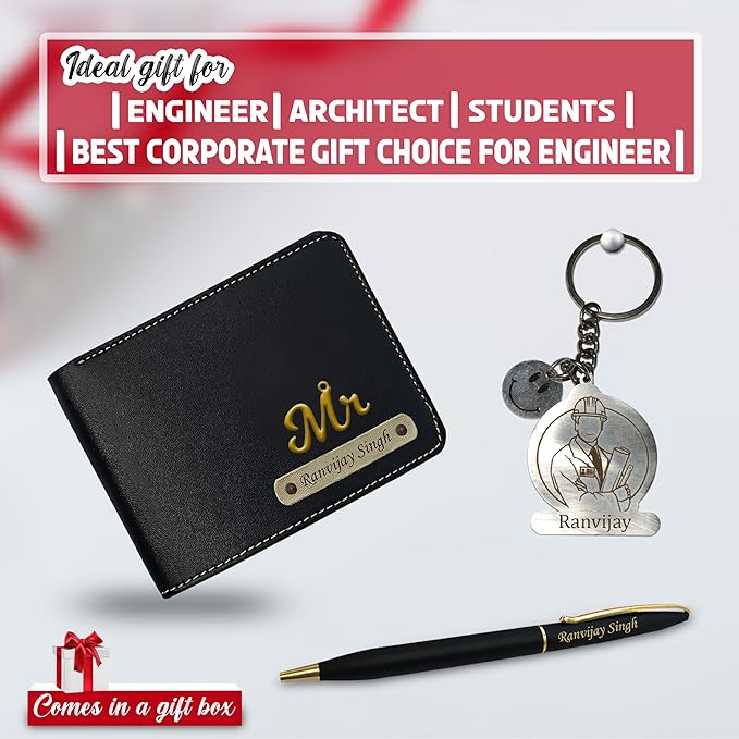 Engineer Combo-Keychain,Pen & Wallet-Customized with Your Name