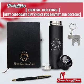 Unique Dentist Gift Set – Keychain, Pen, Bottle & Diary with ‘Best Dentist Ever’.