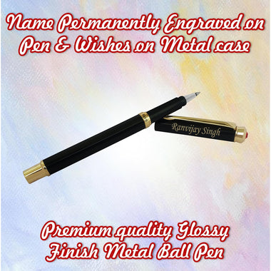 Personalized Pen & Box with Name & Message Engraved.
