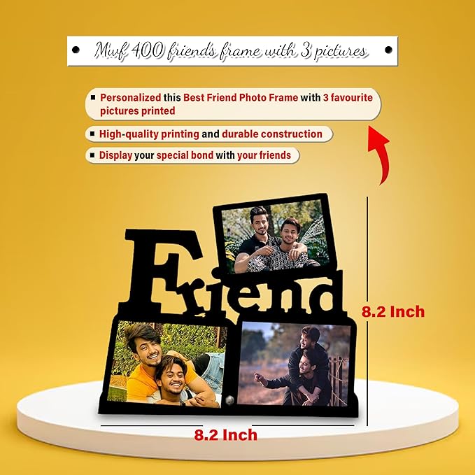 Friendship Day Gift: Picture Frame & Custom Photo Cushion