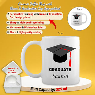 Customized Graduation Combo for Women - Women's Clutch,Key-Chain and Mug