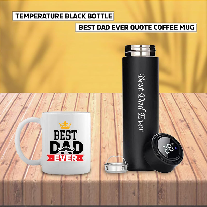 Father's Day Combo Set – Black Bottle and Ceramic Coffee Mug.