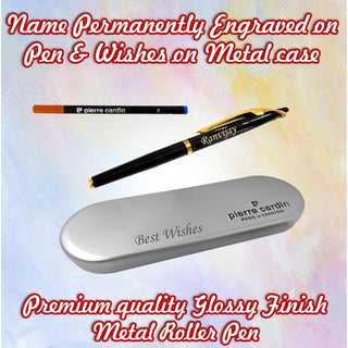 Personalized Roller Pen with Name & Message Engraved on Box.