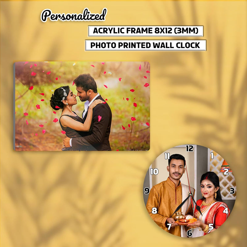 Housewarming Gift Set- Acrylic Frame & Photo Wall Clock