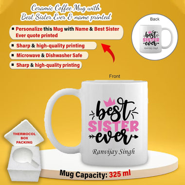 Custom Rakhi Set: Slim Pen, Sis Stand & Name Mug.