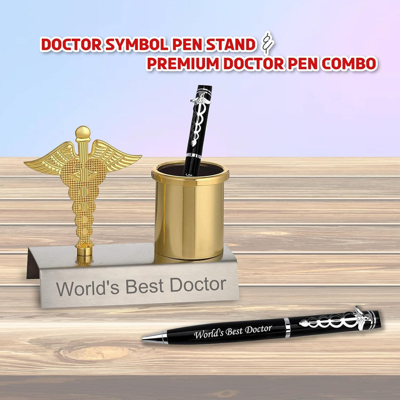 Doctor's Gift Set: Medical Symbol Pen with Pen Stand Set.