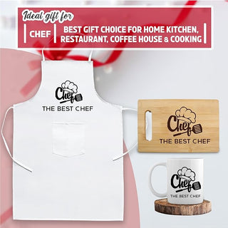 Apron, Mug & Chopping Board with 'The Best Chef' Engraving