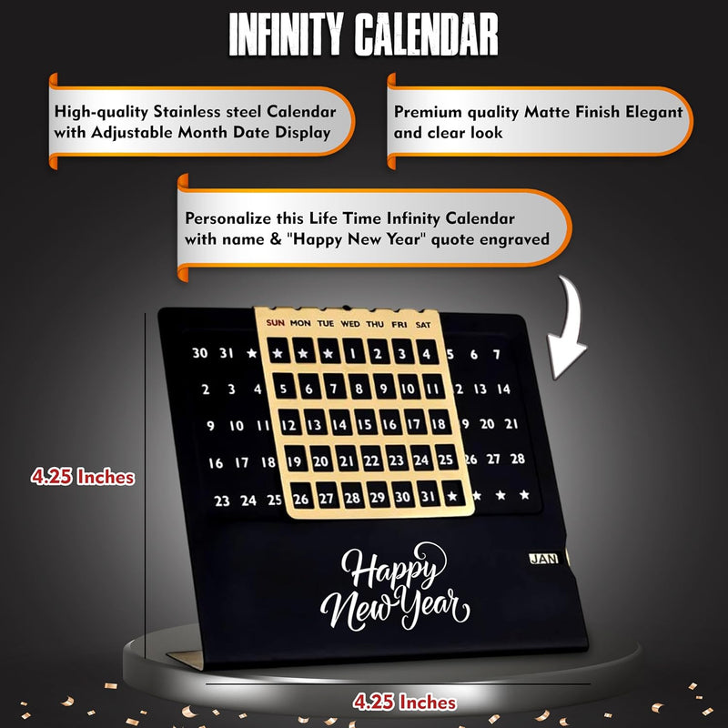 Pen, Diary & Infinity Calendar with 'Happy New Year'