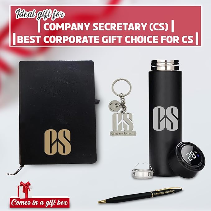 CS Gift Set – Engraved Pen, Keychain, Bottle & Diary