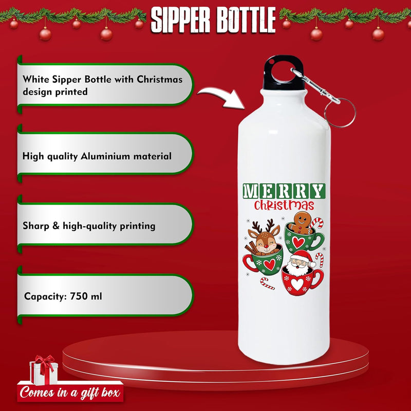 Christmas Gift Hamper - Red Lunch Box & Water Bottle