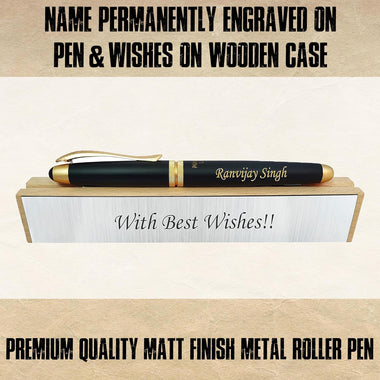 Personalized Name Engraved Pen with wooden box