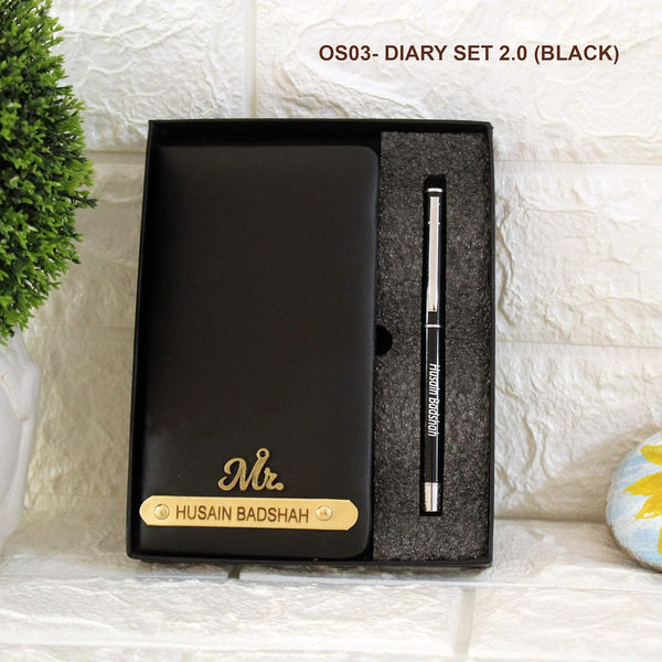 Diary & Pen Combo with Custom Name & Charm.