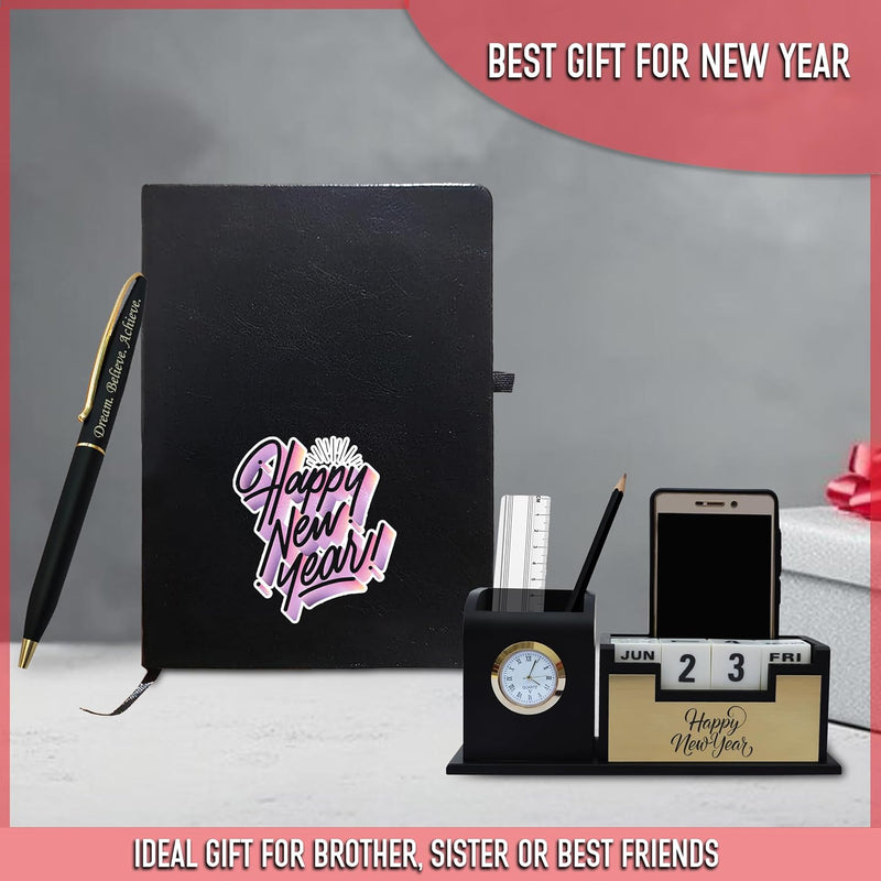 New Year Gift Hamper - Pen, Diary, and Pen Stand