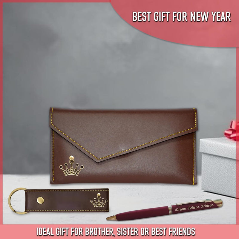 Custom New Year Gift Hamper for Women (Brown)