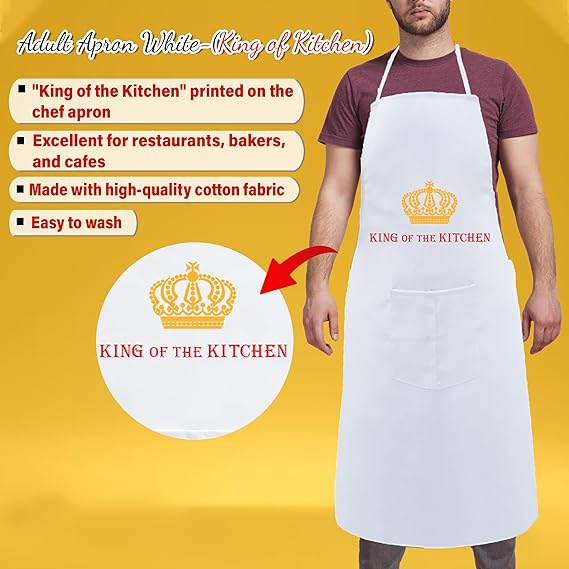 Father's Day Gift Set: 'Best Dad Ever' Bottle & 'King of the Kitchen' Apron.