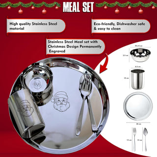 SAVRI Christmas Gift Hamper - Stainless Steel Meal Set & Ceramic Mug