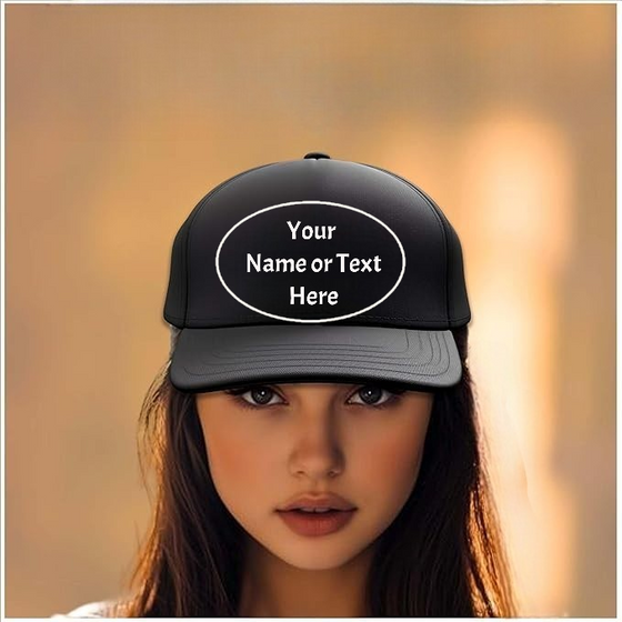 Personalized Cap with your Text or Name Printed.