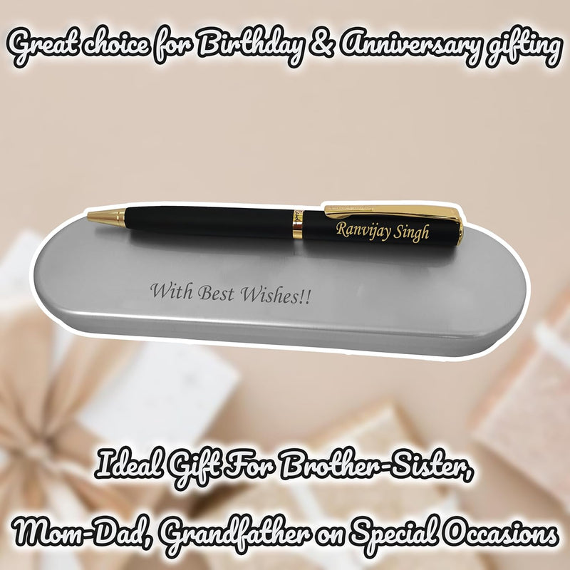 Personalized Pen & Box With Custom Name & Message Engraved.