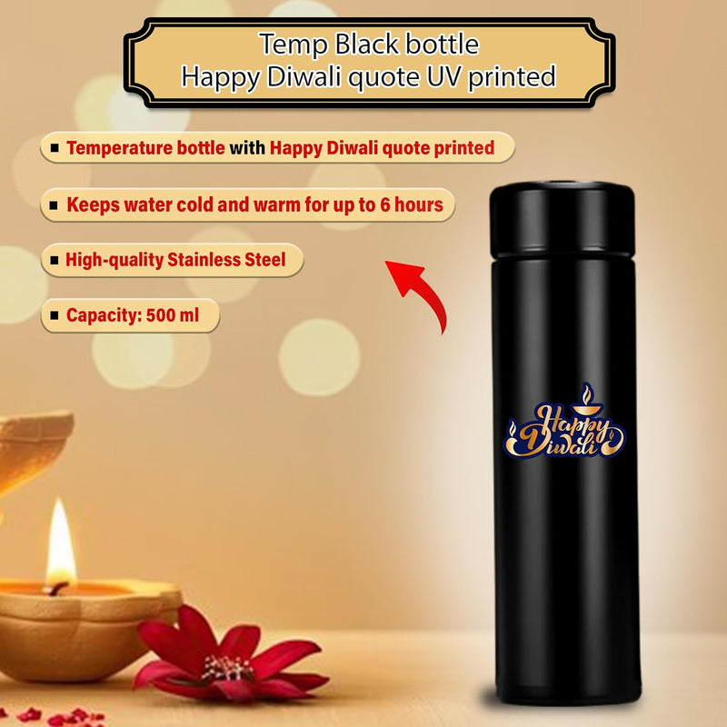 Deepawali Present Set - Black Bottle & Coffee Mug