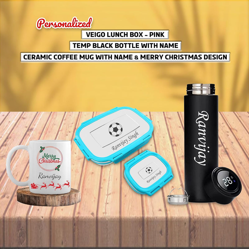 Christmas Gift Set (Male)-Coffee Mug &  Bottle, Lunch Box