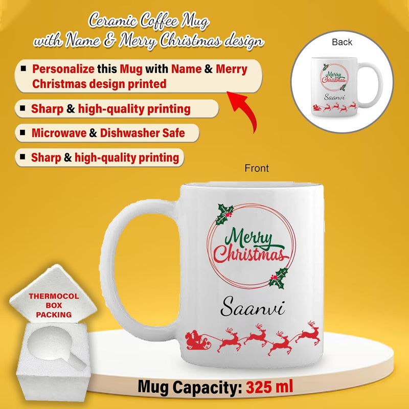 Christmas Gift Set For Female:- Coffee Mug , Black Bottle, Lunch Box