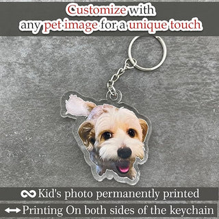 Acrylic Pet Keychain with Your Pet's Image