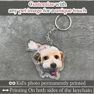 Acrylic Pet Keychain with Your Pet's Image