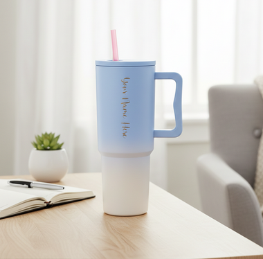 Customized Premium Stainless Steel Straw Tumbler (1200 ml) | Personalized Gift