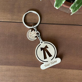 Custom Stainless Steel Keychain with Name Engraving – Profession-Themed Design