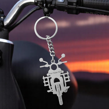 Personalized Stainless Steel Bike & Car Keychain with Name Engraved - Unique Gift for Birthdays for Car/Bike Lovers.