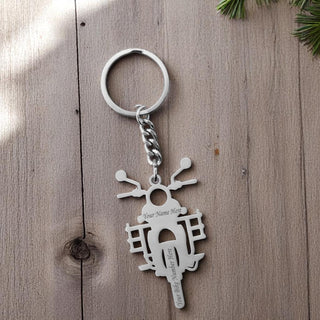 Personalized Stainless Steel Bike & Car Keychain with Name Engraved - Unique Gift for Birthdays for Car/Bike Lovers.