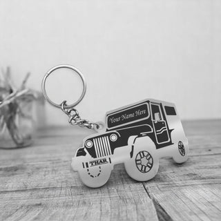 Personalized Stainless Steel Bike & Car Keychain with Name Engraved - Unique Gift for Birthdays for Car/Bike Lovers.