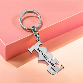 Personalized Stainless Steel Love Keychain with Engraved Name – Gift for Special One.