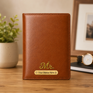 Customized Leather A5 Journal Diary with Name & Charm Engraved.