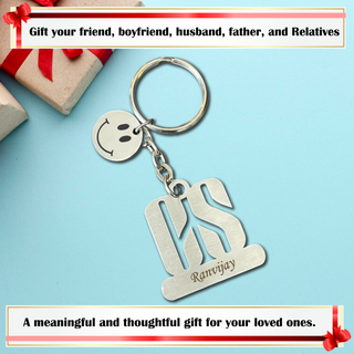 Custom Stainless Steel Keychain with Name Engraving – Profession-Themed Design