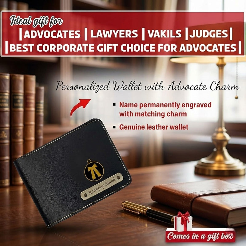 Customized Advocate Gift Set: Personalized Keychain, Bottle, Pen, Wallet & Diary.