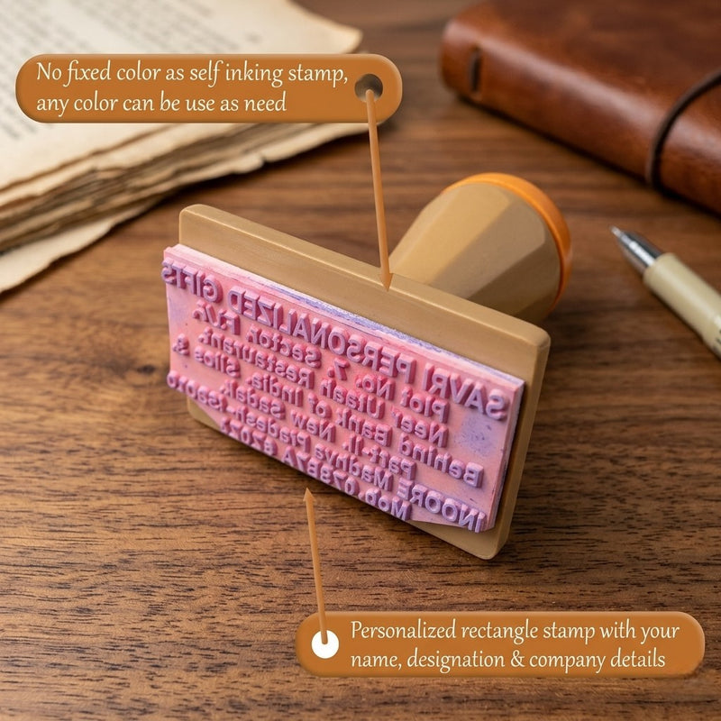 Personalized Computer stamp (Rectangle)