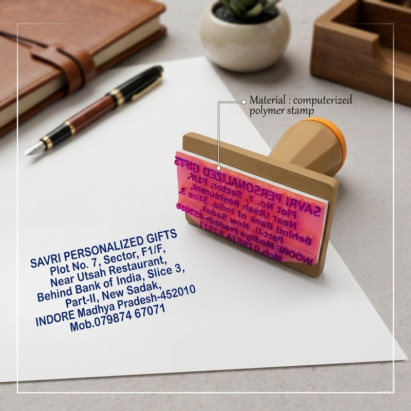 Personalized Computer stamp (Rectangle)