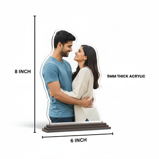 Custom Acrylic Couple Photo Cutout (6x8) | Personalized Table Top Gift