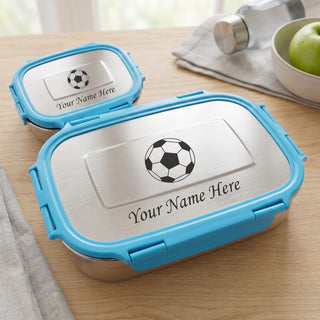 Customized Kids Lunch Box with Name and Cartoon Character Engraved.