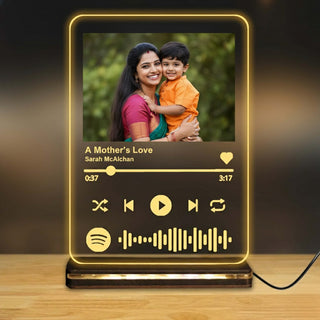 Acrylic LED Spotify Photo Frame – Customizable with Your Photo & Wishes.