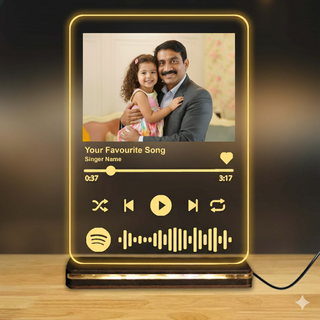Acrylic LED Spotify Photo Frame – Customizable with Your Photo & Wishes.