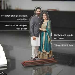 Custom Acrylic Couple Photo Cutout (6x8) | Personalized Table Top Gift