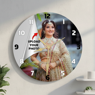 Personalized Acrylic Photo Printed Wall Clock.